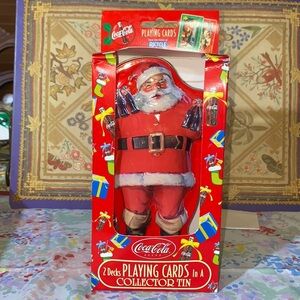 Coca Cola Santa Playing Cards Inside A Collector Tin